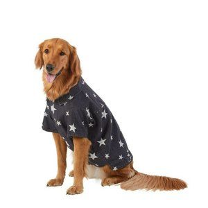 Top Paw Faded Black White Star Denim Dog Jacket Size: XL Shacket Shirt